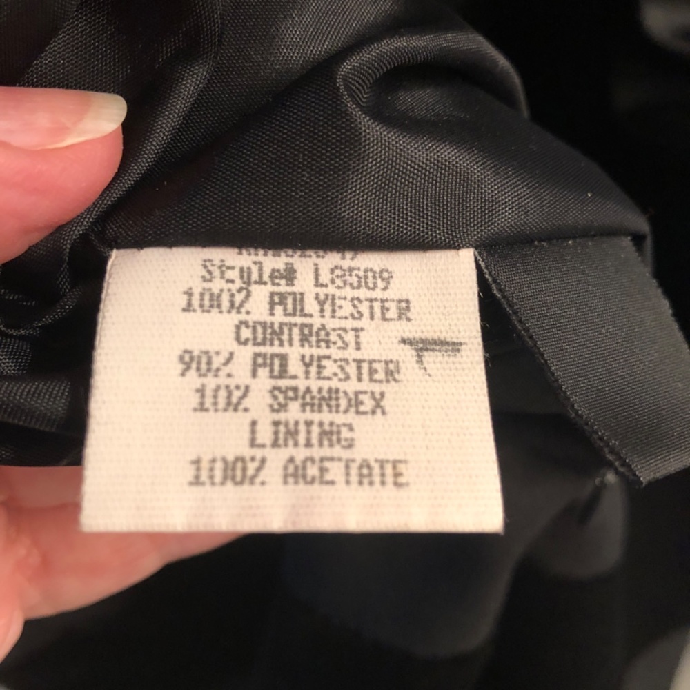 Laundry Black Velvet Two Tone Tank Dress Size 6 - Picture 10 of 11